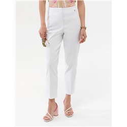 Beyaz Havuç Fit Kumaş Pantolon