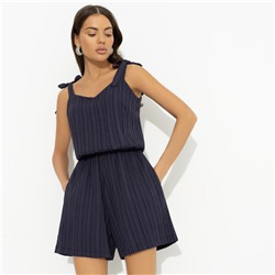 Комбинезон из фактурной ткани с карманами, А так интересней (blue)