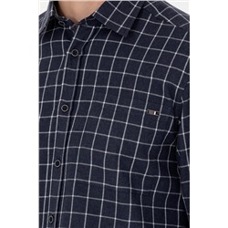 Erkek Lacivert Uzun Kollu Gömlek