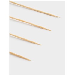 Шпажка для канапе, 9 см, 20 шт, бамбук, зеленая/золотистая, Елка и дом, New year