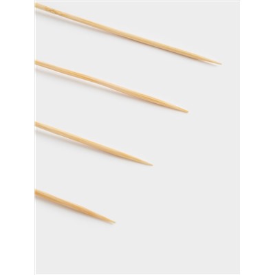 Шпажка для канапе, 9 см, 20 шт, бамбук, зеленая/золотистая, Елка и дом, New year