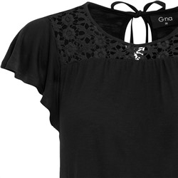 Damen T-Shirt mit Häkelspitze