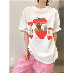 Футболка унисекс с различными веселыми принтами ГУЧЧ*И