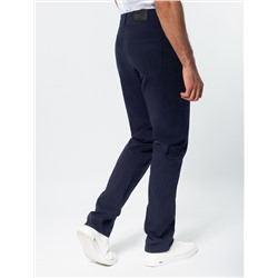 Брюки regular fit со средней посадкой из плотного хлопка с эластаном