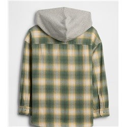 Kids Relaxed Hooded Flannel Shirt