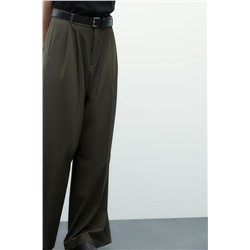 DOUBLE PLEAT TROUSERS WITH BELT