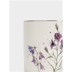 Кружка, 380 мл, фарфор F, белая, с золотистым кантом, Колокольчики, Giardino