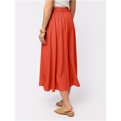 Юбка с разрезом из плотного лиоцелла