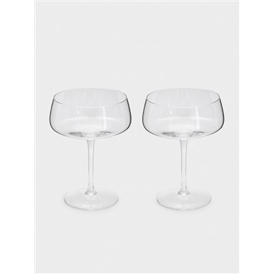 Бокал-креманка для шампанского, 450 мл, 2 шт, стекло, Melody