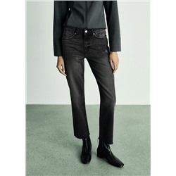 Jeans Blanca rectos crop