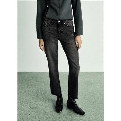 Jeans Blanca rectos crop