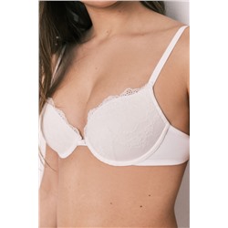 Sujetador clásico relleno encaje blanco BEAUTIFUL