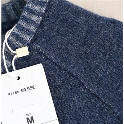 Мужской повседневный шерстяной трикотажный свитер