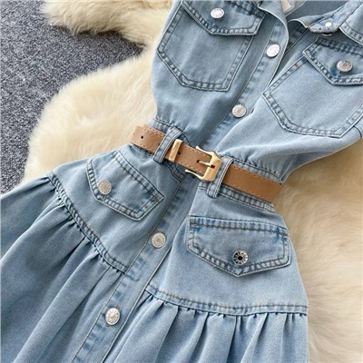 Красивое джинсовое платье