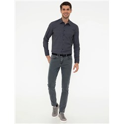 Siyah Slim Fit Uzun Kollu Gömlek