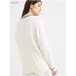 Вязанный пуловер с декоративными элементами в виде цепочек  Brunell*o Cucinell*i