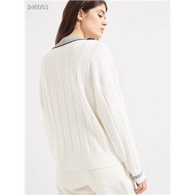 Вязанный пуловер с декоративными элементами в виде цепочек  Brunell*o Cucinell*i