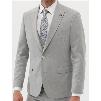 Gri Ekstra Slim Fit Yelekli Takım Elbise