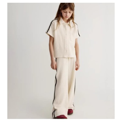 Широкие брюки из ажурного трикотажа для девочек СЕЛ*А. Экспорт. Последние 2 размера