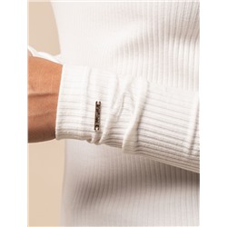 Водолазка из трикотажа в широкий рубчик