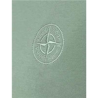 Футболка-поло из фактурного трикотажа