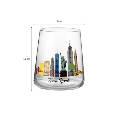 New York City 2'li Su Bardağı Seti - Şeffaf