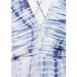 Vestido estampado escote pico