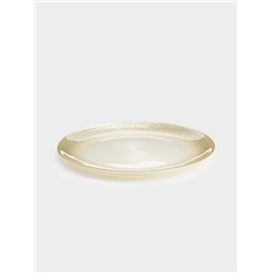 Тарелка закусочная, 21 см, стекло, молочная/шампань, Marbella