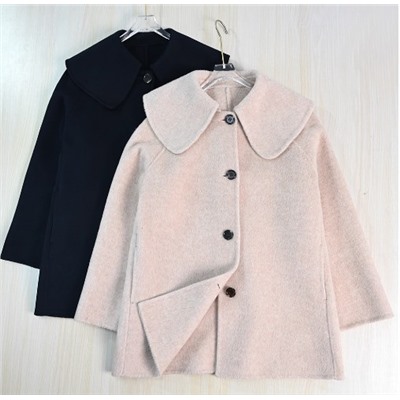 Однобортное свободное шерстяное пальто КО*С
