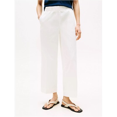 Pull-On Wide-Leg Ankle Pant