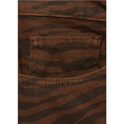 Jeans rectos estampado cebra