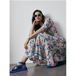 Viskose Kleid mit Muster