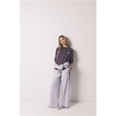 Sudadera felpa algodón morada