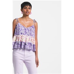 Top de tirantes floral