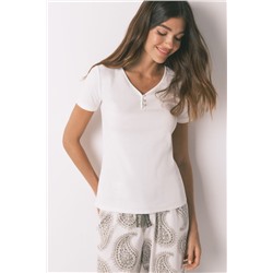 Camiseta panadera algodón blanco