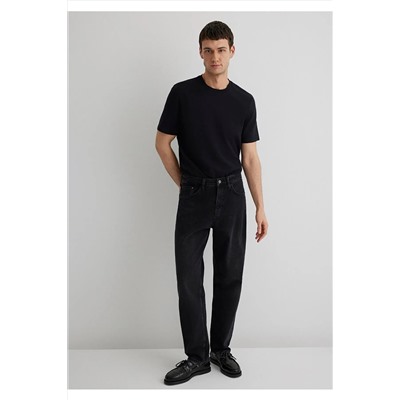 Mavi Dokulu Siyah Basic Tişört Regular Fit / Normal Kesim 0610277-900