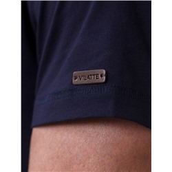 Футболка полуприлегающего кроя с принтом из премиального хлопка