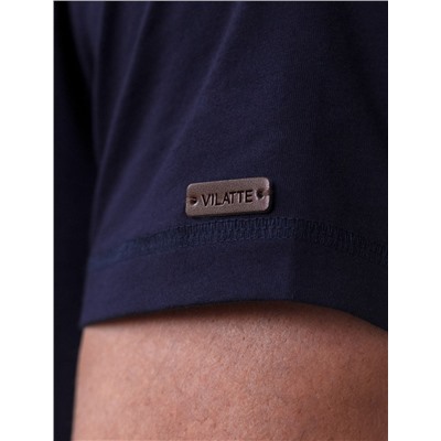 Футболка полуприлегающего кроя с принтом из премиального хлопка