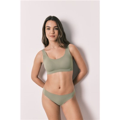 Top liso microfibra clean cut kaki