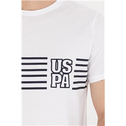 Erkek Beyaz Bisiklet Yaka Tişört