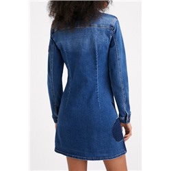 Vestido denim slim Mickey Mouse