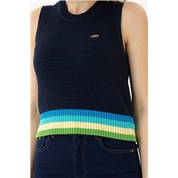 Kadın Lacivert Bisiklet Yaka Kazak