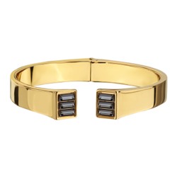 Браслет Богемия (кристаллы SW темно-серые; покрытие золото), Есть комплект