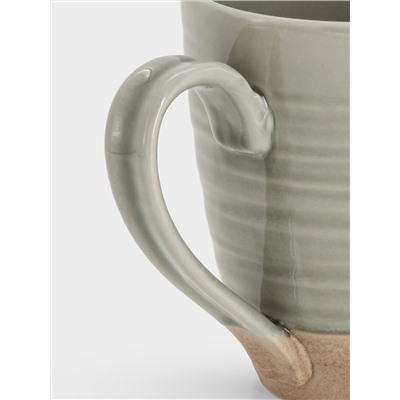 Кружка, 350 мл, керамика, серо-бежевая, Спираль, Dallas