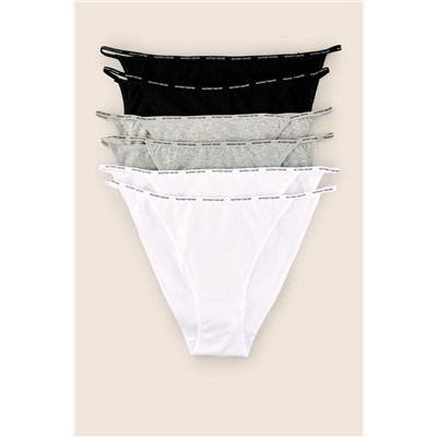 Pack 6 bragas clásicas de tira algodón orgánico