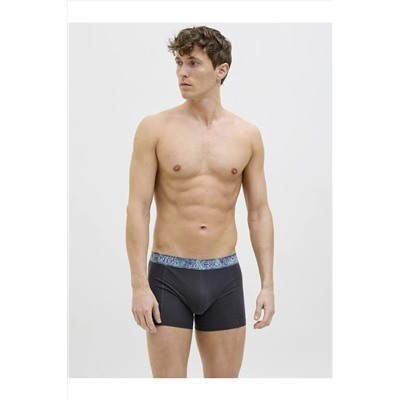 Jack & Jones Erkek Turuncu Jacpete Solid Trunks 3 Pack Boxer 12277585-Azureblue