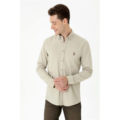 Erkek Taş Uzun Kollu Gömlek