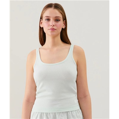 Camiseta de tirantes de punto acanalado