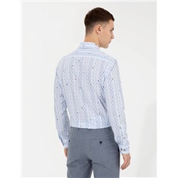 Mavi Slim Fit Uzun Kollu Gömlek