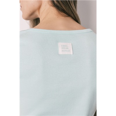 Pijama manga corta verde cuadros Vichy